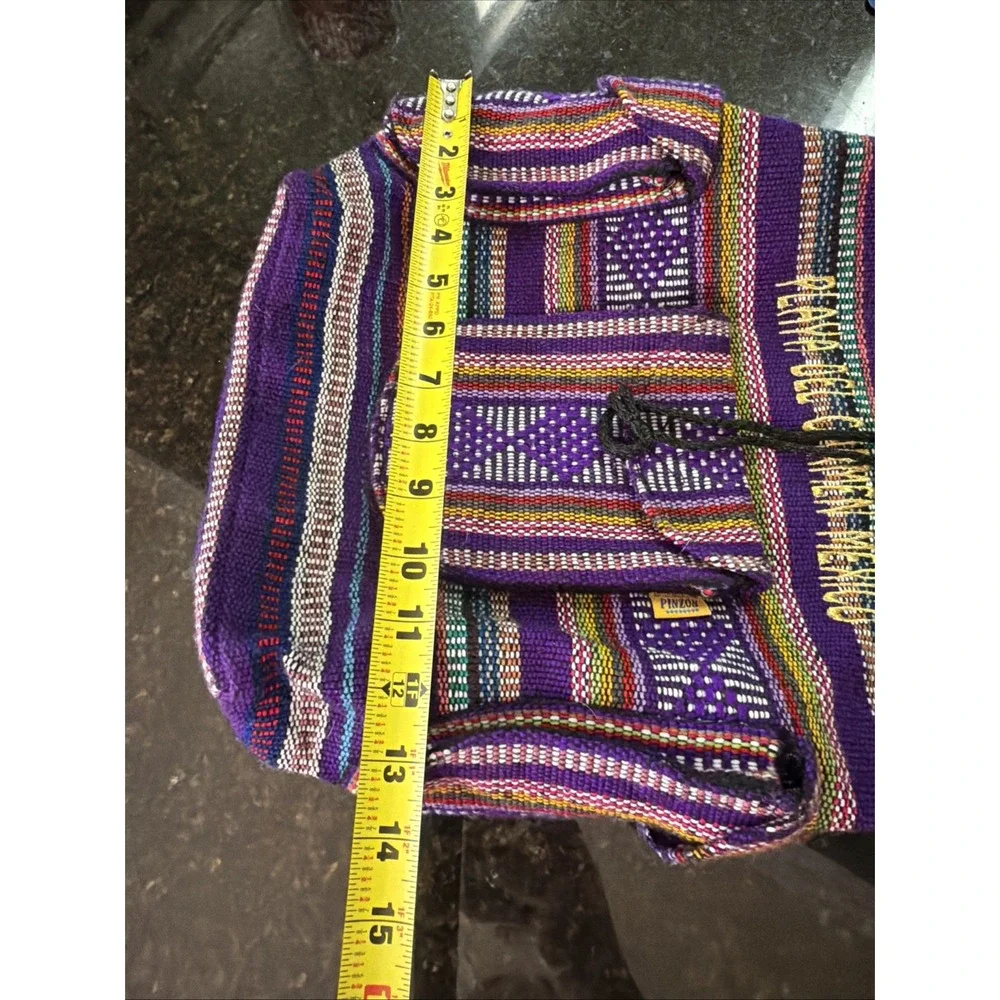 Pinzon Mexican Backpack Artisan Boho Woven Colorful Hippie Bag Beach Bag